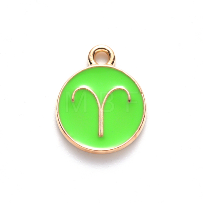 Alloy Enamel Pendants X-ENAM-S124-01A-06A-1