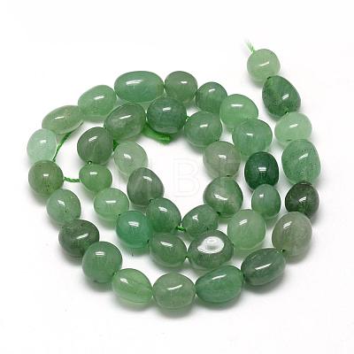 Natural Green Aventurine Beads Strands G-R445-8x10-22-1