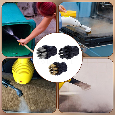 12Pcs 3 Styles Plastic Steam Mop Cleaning Brush Head FIND-GA0008-83-1