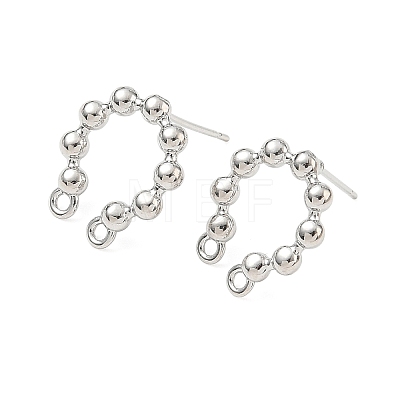 Brass Stud Earring Findings KK-CBABAE6-01P-1