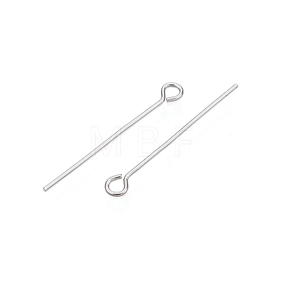 Anti-Tarnish 925 Sterling Silver Eye Pins STER-N016-0.4x20mm-01P-1