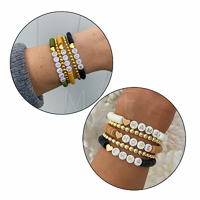 DIY Heishi Bead Style Stretch Bracelets Making Kits DIY-JP0005-86-1
