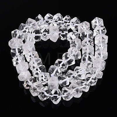 Natural Quartz Crystal Beads Strands G-D091-A25-1
