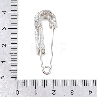 Crystal Rhinestone Safety Pin Brooches JEWB-A040-01A-P-1