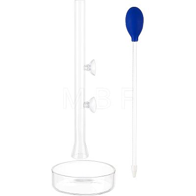 Glass Fish Shrimp Feeding Tube and Dish AJEW-FH0001-35-1