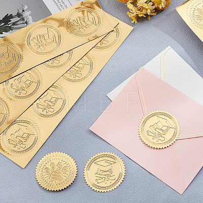 Self Adhesive Gold Foil Embossed Stickers DIY-WH0211-118-1