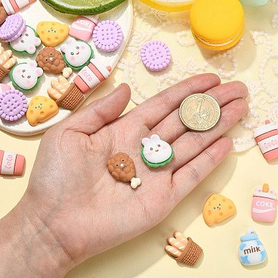 50Pcs Opaque Resin Decoden Cabochons RESI-CJ0002-78-1