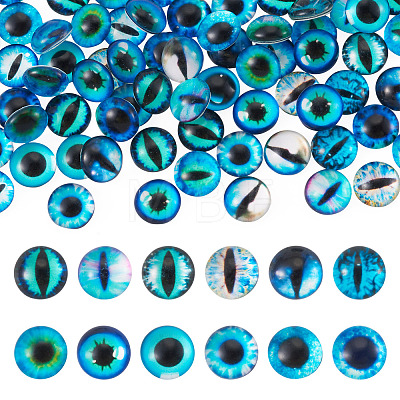 70Pcs 2 Styles Glass Cabochons GLAA-TADJ0001-18E-1