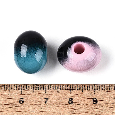 Spray Painted Opaque Acrylic Beads SACR-T018-21M-1