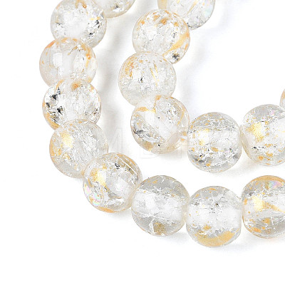Crackle Transparent Glass Beads Strands GLAA-N030-8mm-01J-1