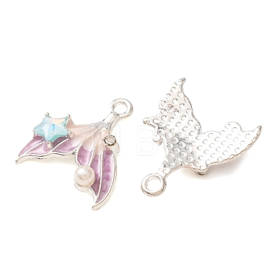 Alloy & Crystal Rhinestone & Enamel Pendants RB-CBAC8D9-02S-01-1