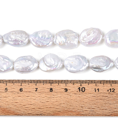Natural Baroque Keshi Pearl Beads Strands PEAR-S020-T10-01-1