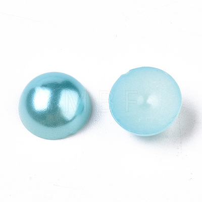 ABS Plastic Imitation Pearl Cabochons SACR-S738-10mm-Z19-1