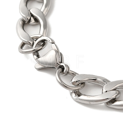 Ion Plating(IP) 304 Stainless Steel Figaro Chain Bracelets BJEW-L673-027P-1