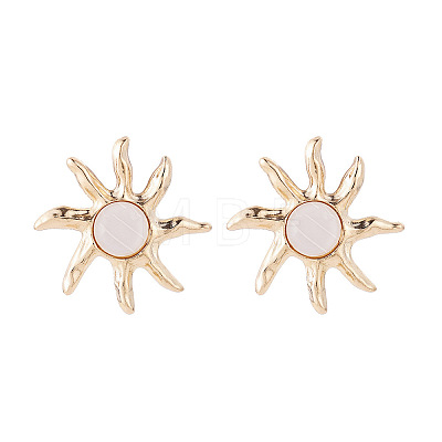 Zinc Alloy & Acrylic Pearl Stud Earrings WGAB762-01-1