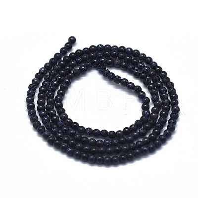 Synthetic Blue Goldstone Beads Strands G-D0013-82-1