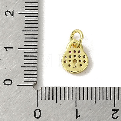 Brass Micro Pave Cubic Zirconia Charms KK-M283-28B-02-1