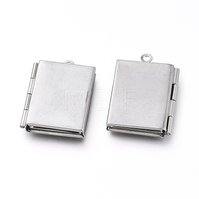 Non-Tarnish 304 Stainless Steel Locket Pendants STAS-K192-08P-1