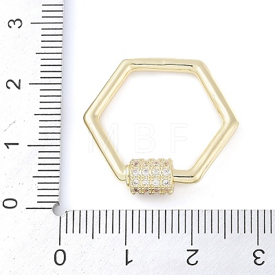 Rack Plating Brass Micro Pave Cubic Zirconia keychain Clasps KK-K374-03D-G-1