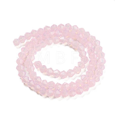Baking Painted Transparent Glass Beads Strands DGLA-F029-J4mm-08-1