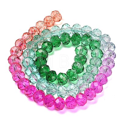 Transparent Painted Glass Beads Strands DGLA-A034-T8mm-A03-1