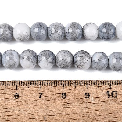Opaque Ombre Effect Dyed Glass Beads Strands GLAA-Q106-04A-02-1