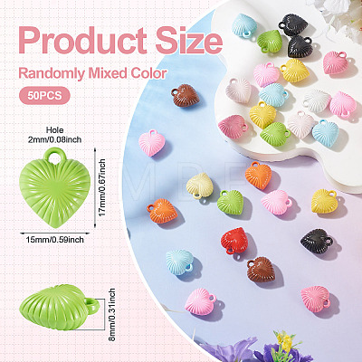 50Pcs Baking Paint Acrylic Pendants OACR-TA0004-83A-1