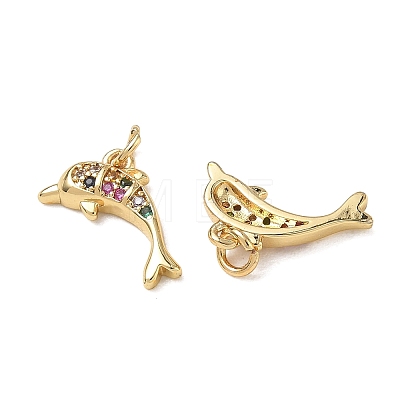 Ocean Brass Micro Pave Colorful Cubic Zirconia Pendants CU-CBAF3CF-02F-02-1