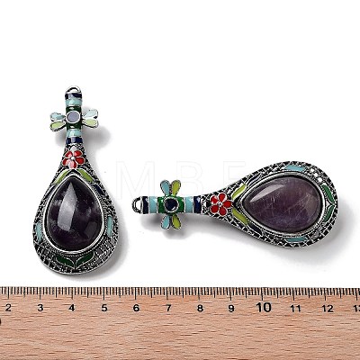 Tibetan Style Alloy Brooches JEWB-A021-04AS-08-1