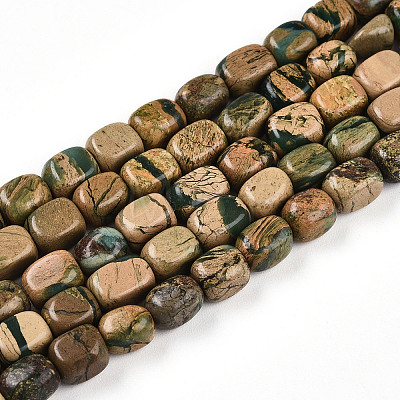 Natural Verdite Stone Beads Strands G-N346-04A-06-1