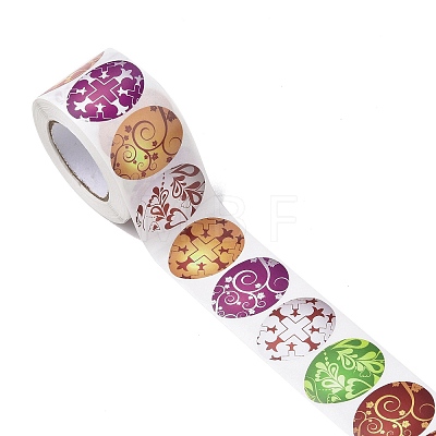 9 Patterns Easter Theme Self Adhesive Paper Sticker Rolls X-DIY-C060-02C-1