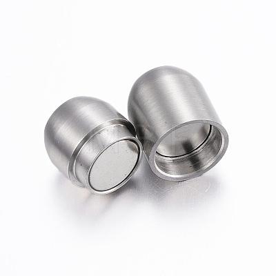 Tarnish Resistant 304 Stainless Steel Magnetic Clasps with Glue-in Ends STAS-P166-26P-1