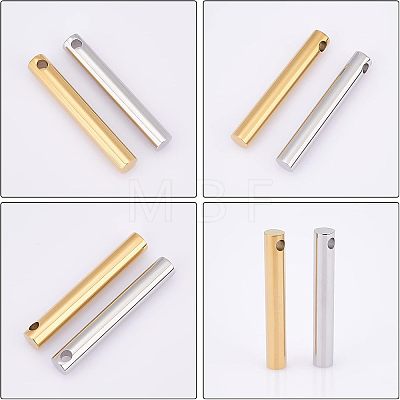 Unicraftale 8Pcs 2 Colors Ion Plating(IP) 304 Stainless Steel Charms STAS-UN0037-16-1