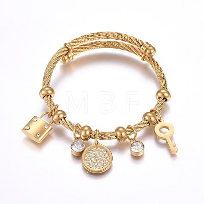 304 Stainless Steel Bangles BJEW-O163-02-1