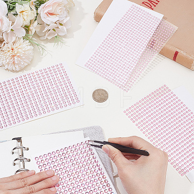 4 Sheets 4 Styles Acrylic Imitation Pearl Stickers Paper Sheets for Craft DIY-SP0002-64A-1