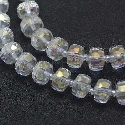 Electroplate Glass Beads Strands EGLA-J141-B-AB01-1