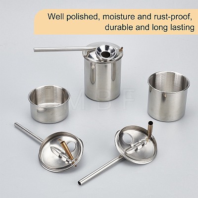Stainless Steel Blowing Glaze Pot AJEW-WH0120-68A-1