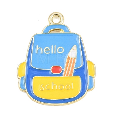 Back to School Alloy Enamel Pendants FIND-E054-02G-1
