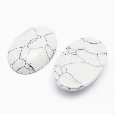 Synthetic Howlite Cabochons G-P215-10-20x30mm-1