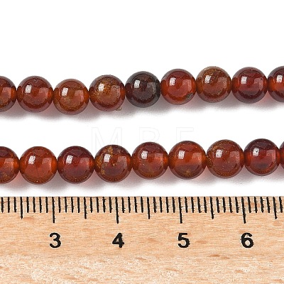 Natural Orange Garnet Beads Strands G-G271-B01-6mm-1