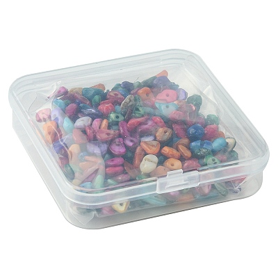 1 Strand Natural Chip Dyed Shell Beads Strands G-FS0005-77-1