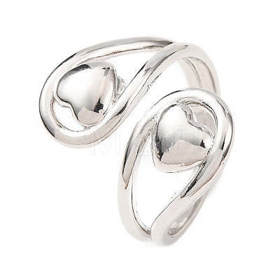 Brass Cuff Open Rings RJEW-D342-01P-1