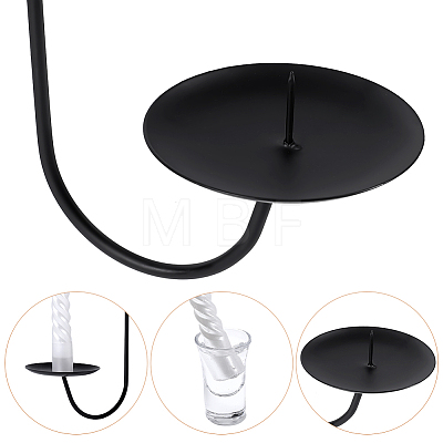 Iron Candle Holders AJEW-WH0410-249-1