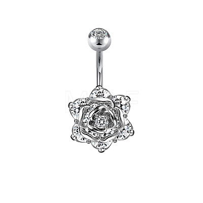 1Pc 304 Stainless Steel Belly Rings WGAC86E-04-1