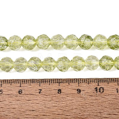 Crackle Transparent Glass Beads Strands GLAA-N068-06A-08-1
