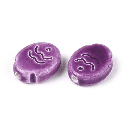 Handmade Porcelain Ceramic Beads PORC-T133-24F-1