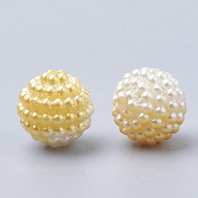 Imitation Pearl Acrylic Beads OACR-T004-10mm-15-1