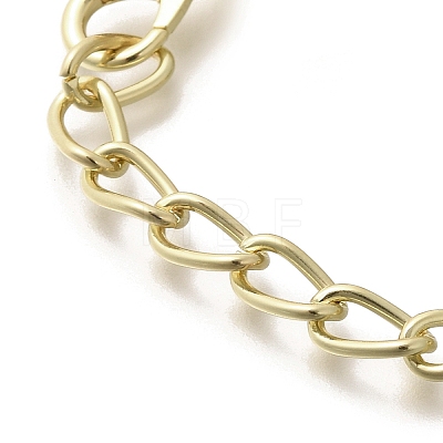 Electroplated CCB Curb Chain Necklace & Bracelets Set SJEW-G084-01G-1