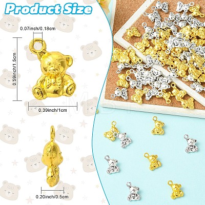 100Pcs 2 Colors Tibetan Style Alloy Pendants FIND-YW0011-96-1
