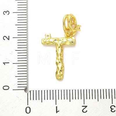 Rack Plating Brass Micro Pave Cubic Zirconia European Dangle Charms KK-L210-015G-T-1